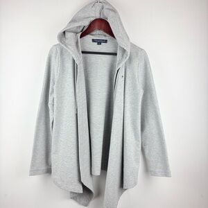 Tommy Hilfiger Women's Vintage Y2K Open Cardigan Sweater Jacket Grey Small P EUC